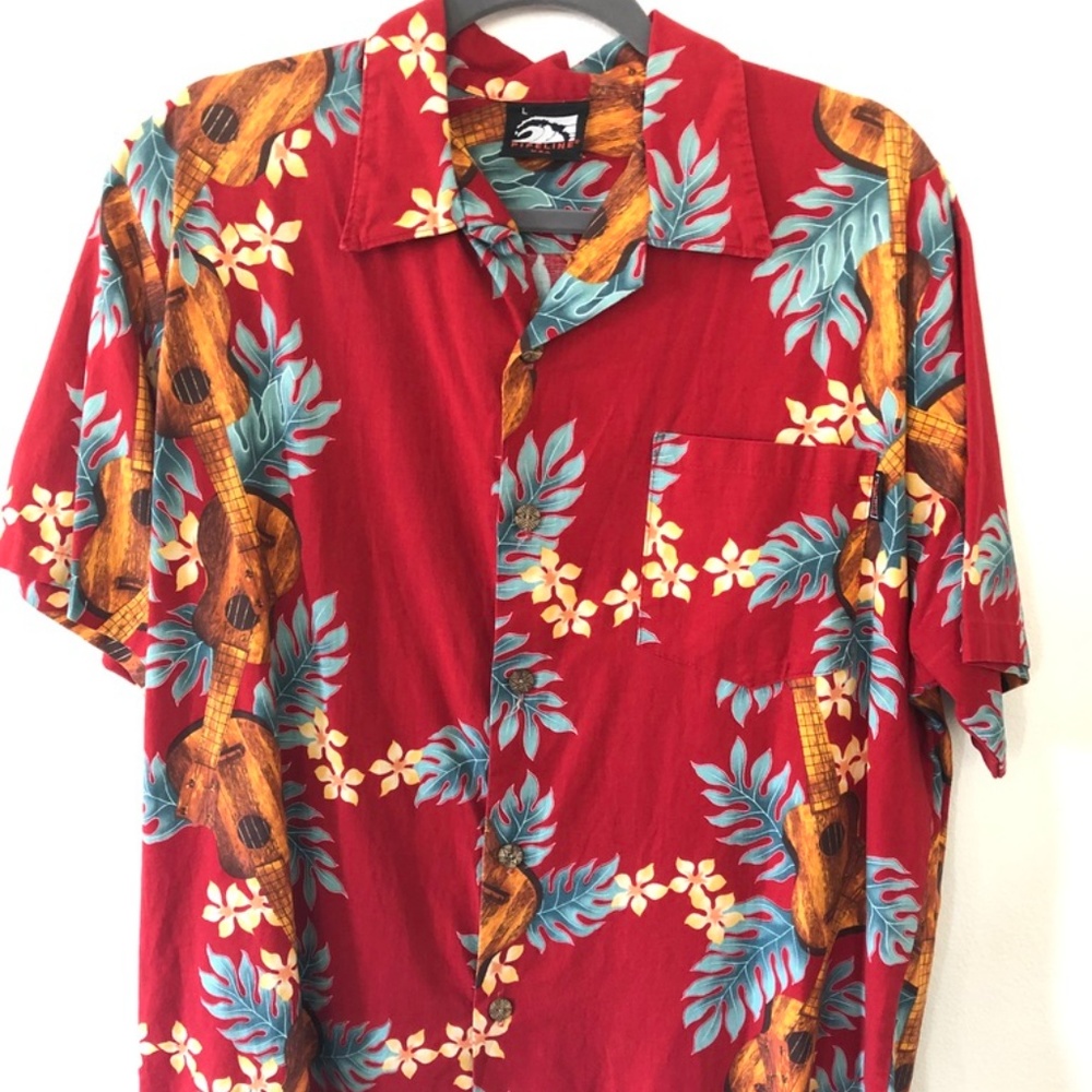 * SOLD* Pipeline Aloha Shirt with Ukelele